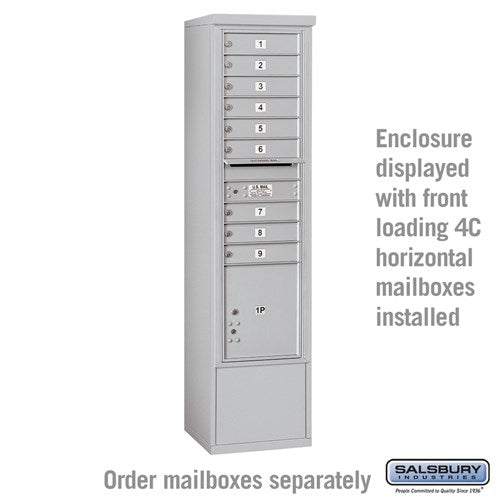 Free-Standing Enclosure for Double Column Mailbox Unit - Bronze