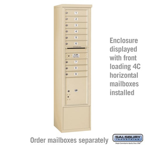 Free-Standing Enclosure for 3716 Double Column Mailbox Unit - Sandstone