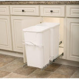 Knape & Vogt 27-Quart Plastic Pull Out Trash Can