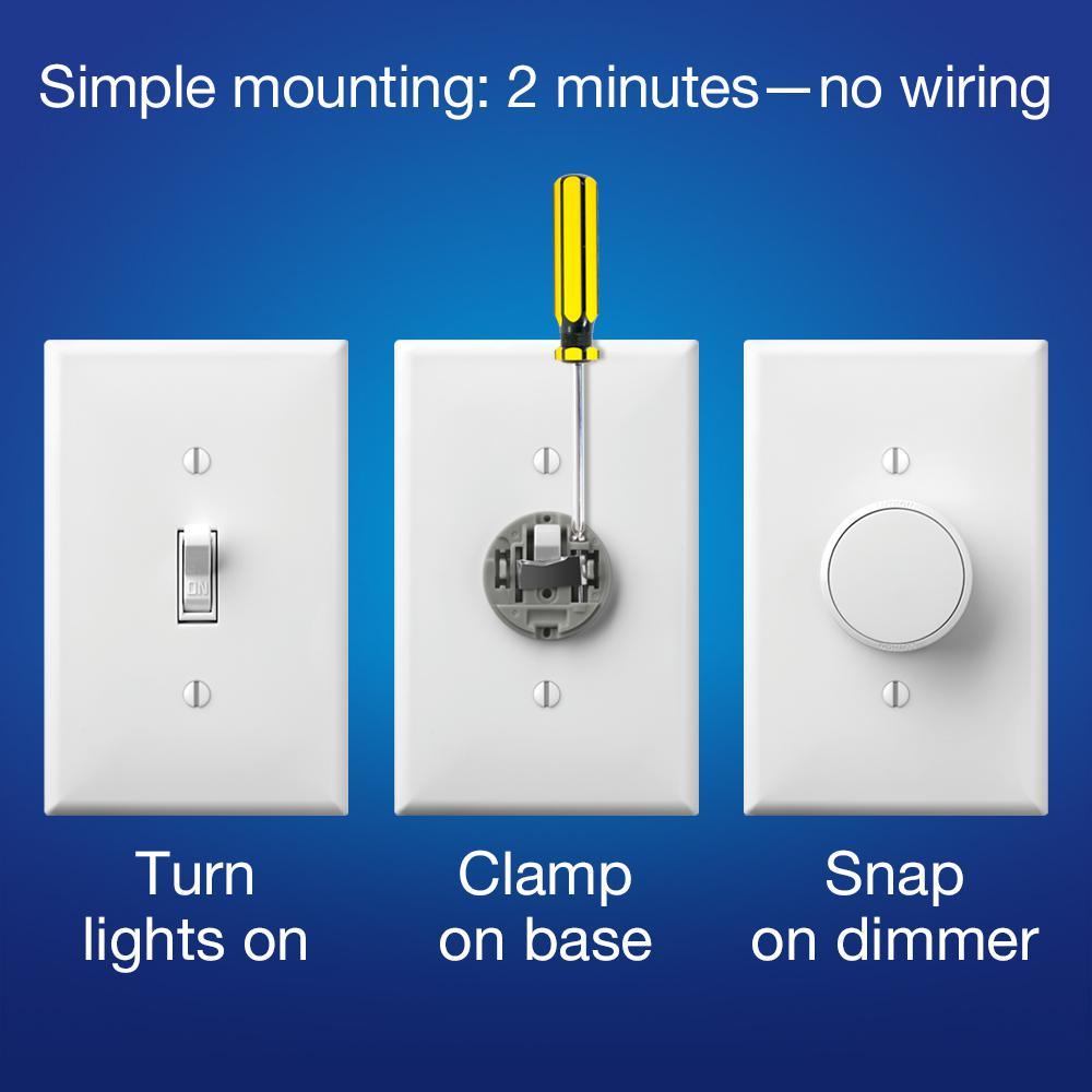 Aurora Smart Bulb Dimmer Switch for Philips Hue Smart Bulbs, White - Super Arbor