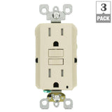 15 Amp 125-Volt Duplex SmarTest Self-Test SmartlockPro Tamper Resistant GFCI Outlet, Black - Super Arbor