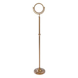 Allied Brass 10.5-in x 68-in Satin Brass Double-Sided Magnifying Freestanding Vanity Mirror