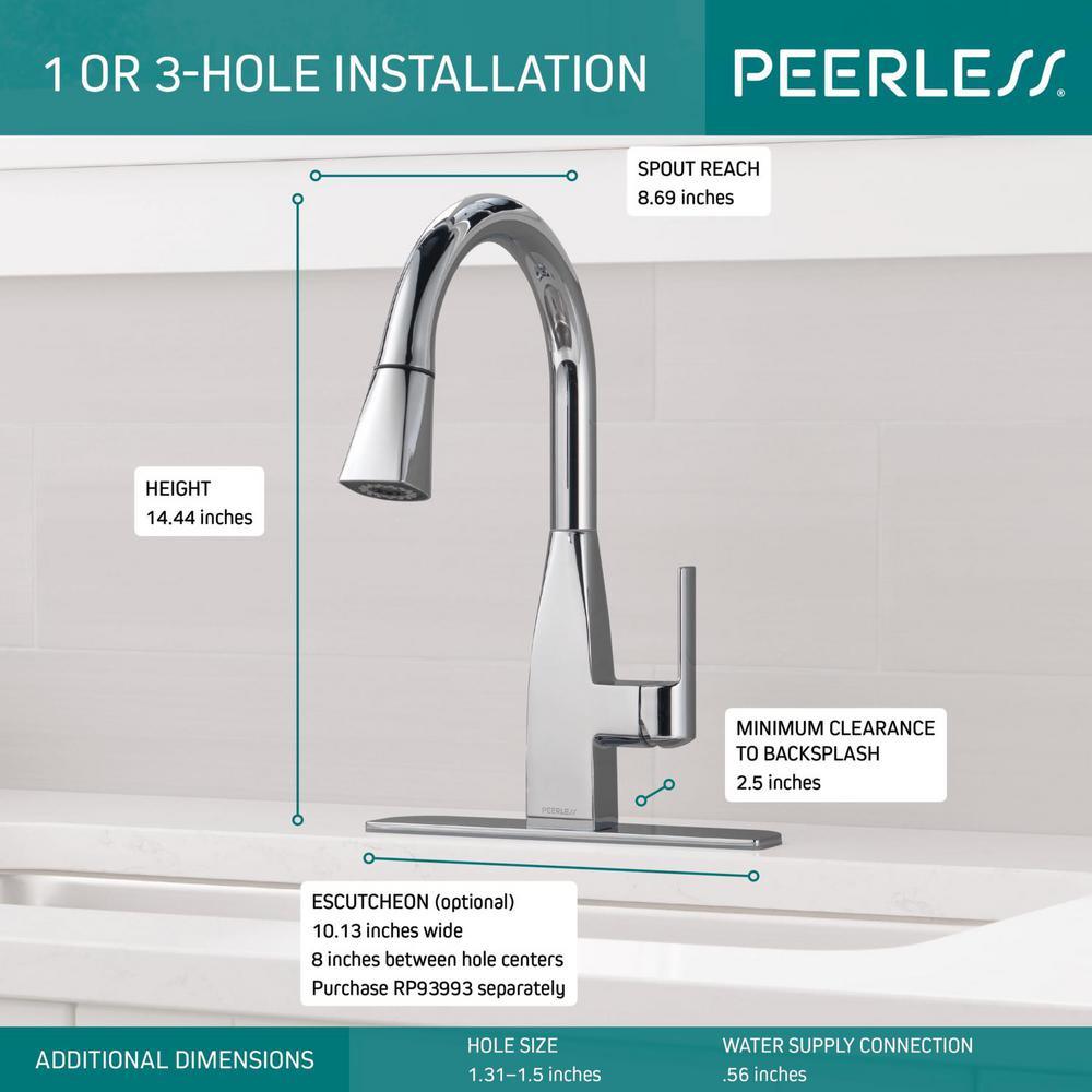 Xander Single-Handle Pull-Down Sprayer Kitchen Faucet in Chrome - Super Arbor