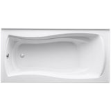 Mariposa 6 ft. Left-Hand Drain with Integral Tile Flange Rectangular Alcove Soaking Tub in White - Super Arbor