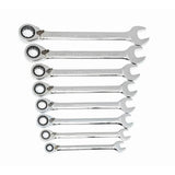 Metric Reversible Combination Ratcheting Wrench Set (8-Piece) - Super Arbor