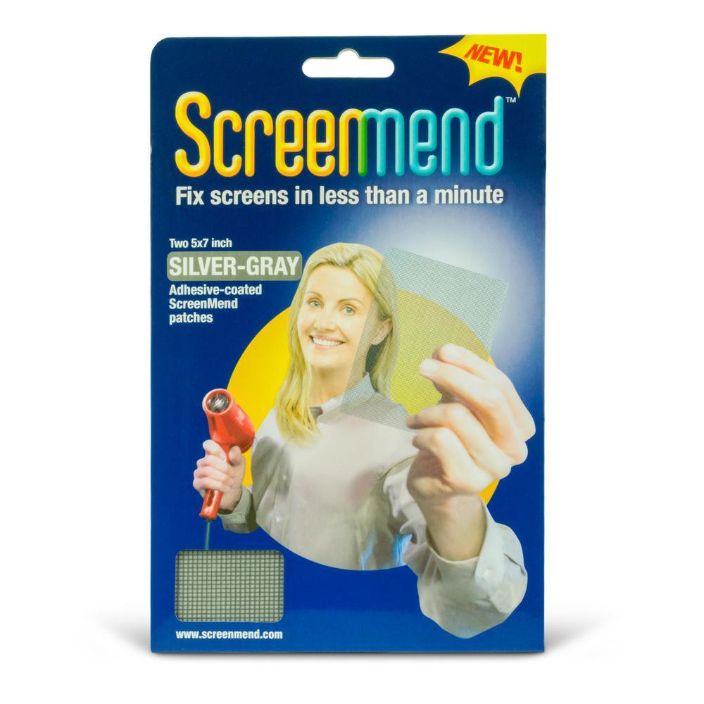 5 in. x 7 in. Silver-Gray Screen Repair Patch - Super Arbor