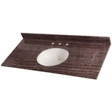 31 in. x 22 in. Stone Effects Vanity Top in Cascade with White Sink - Super Arbor