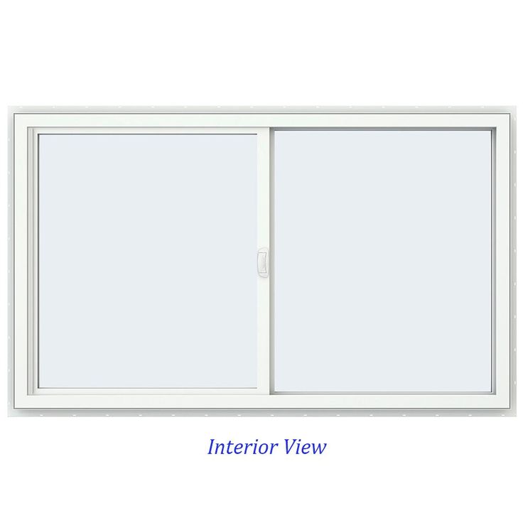 JELD-WEN FiniShield V-4500 59-1/2-in x 35-1/2-in x 3-in Jamb Right-operable Vinyl Black Sliding Window Full Screen Included