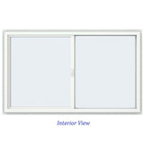JELD-WEN FiniShield V-4500 59-1/2-in x 35-1/2-in x 3-in Jamb Right-operable Vinyl Black Sliding Window Full Screen Included