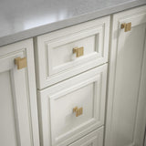 Classic Square 1-1/9 in. (28 mm) Champagne Bronze Cabinet Knob - Super Arbor