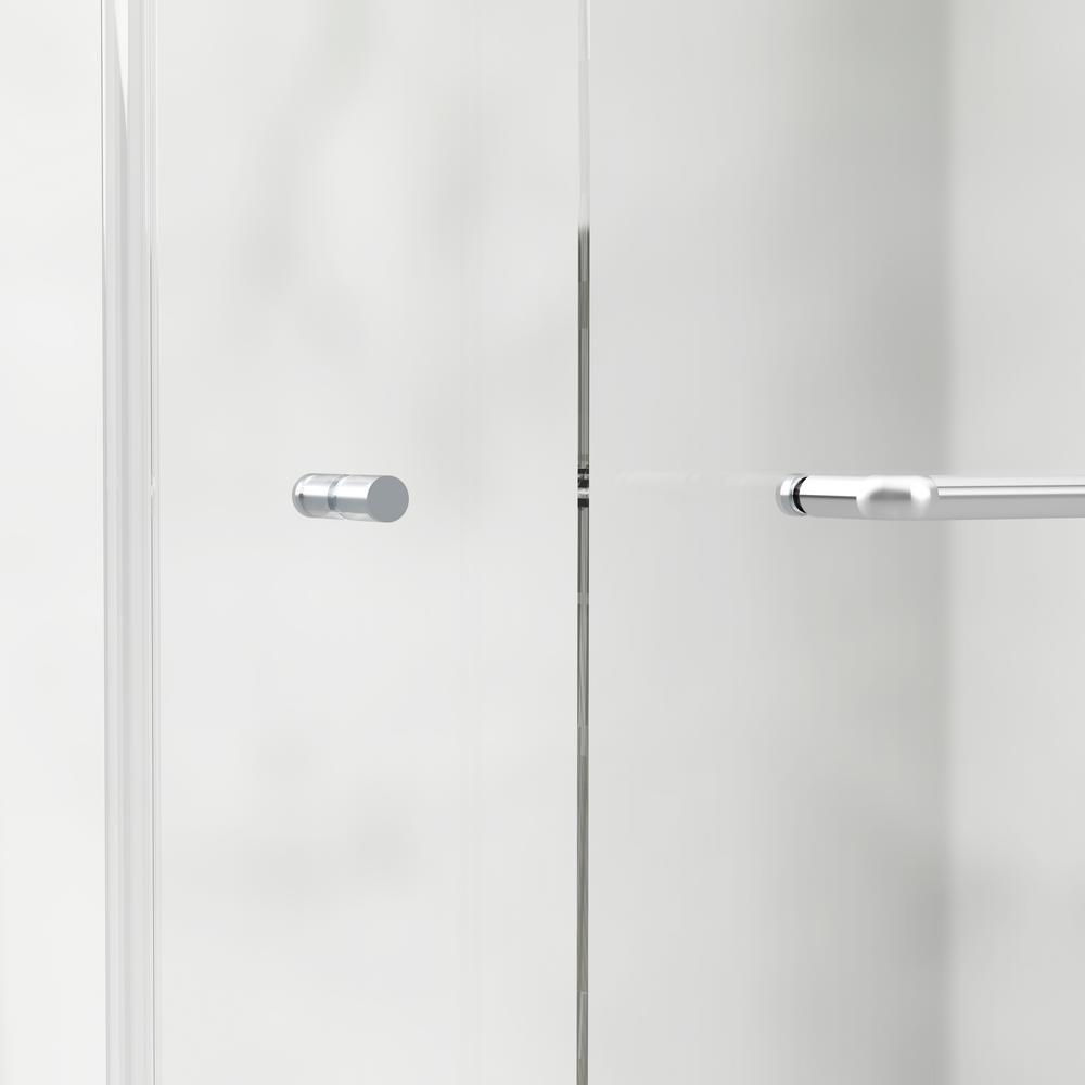 Distinctive 58 in. x 55.5 in. Frameless Sliding Bathtub Door in Brushed Nickel - Super Arbor
