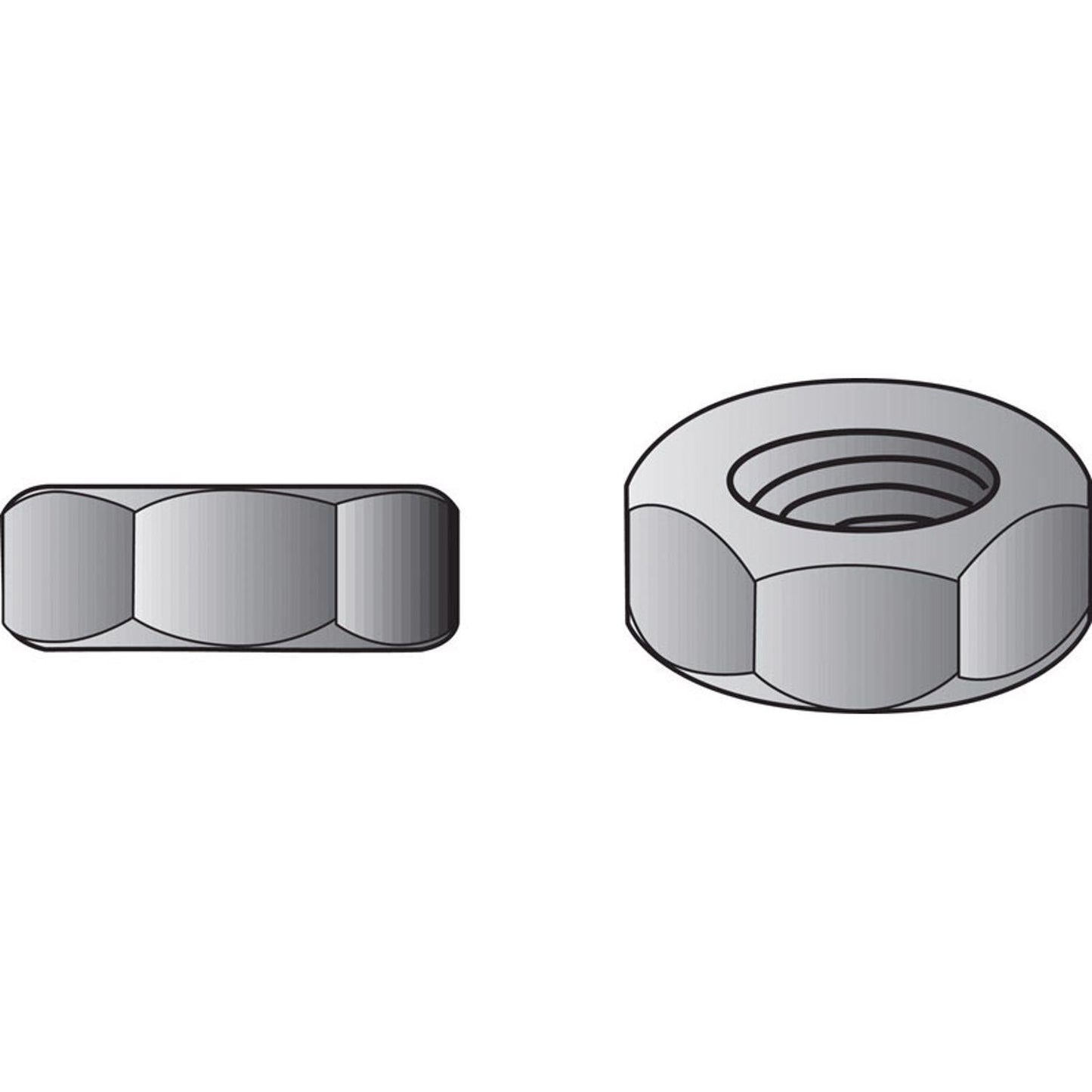Hillman Stainless Steel USS Hex Nut, 1/4"-20, 100 Pack