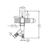 Air Gap Cover and Tube for Kitchen Dishwasher Valve