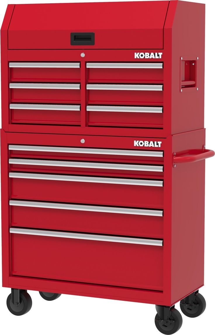 Kobalt 36-in W x 38-in H 5-Drawer Steel Rolling Tool Cabinet (Red)