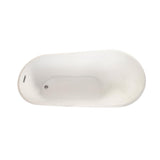 Shaia 67 in. Acrylic Flatbottom Non-Whirlpool Soaking Bathtub in White - Super Arbor