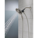 In2ition Two-in-One 4-Spray 6.1 in. Dual Wall Mount Fixed and Handheld Shower Head in Brushed Nickel