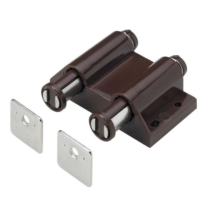 Brown Double Magnetic Touch Door Latch (12-Pack)
