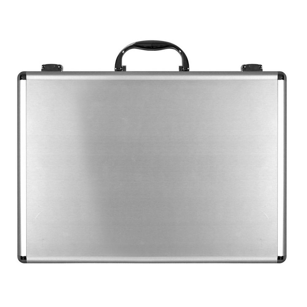 10.50 in. Smooth Aluminum Portfolio Tool Case in Silver - Super Arbor
