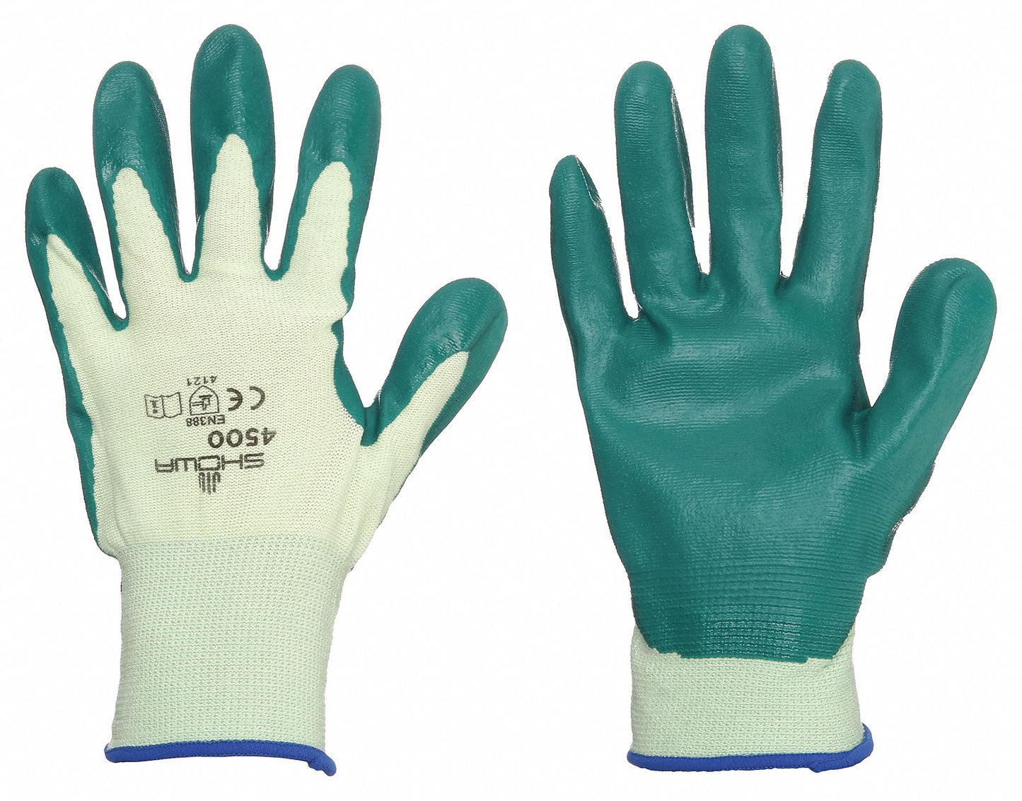 SHOWA Nitri-Flex Lite Coated Gloves, Medium, Nitrile Palm Dipped