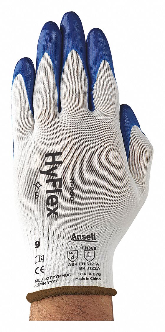 HYFLEX Nitrile-Coated Knit Safety Gloves - Size S