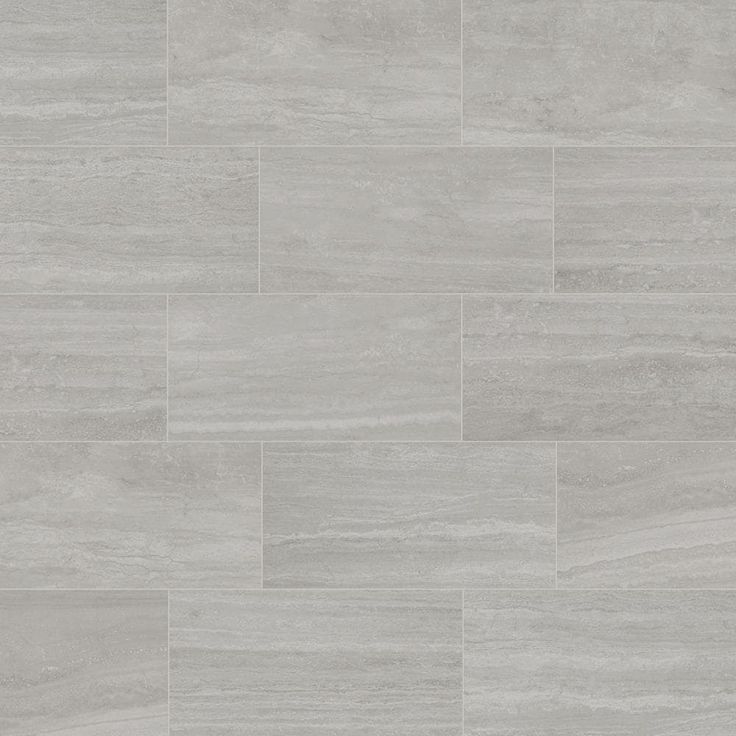 Style Selections Ridgemont Silver 12-in x 24-in Glazed Porcelain Stone Look Tile