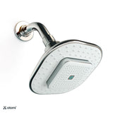7.3 in. 1-Spray Bluetooth Wall Mounted Shower Head with Detachable Rechargeable Wireless Speaker in Polished Chrome - Super Arbor