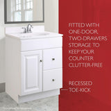 Wyndham 24 in. W x 18 in. D Unassembled Bath Vanity Cabinet Only in White Semi-Gloss