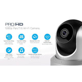 ProHD 1080p Wi-Fi Wireless IP Security Camera 1920TVL, Pan/Tilt, Night Vision, 2-Way Audio, Silver - Super Arbor