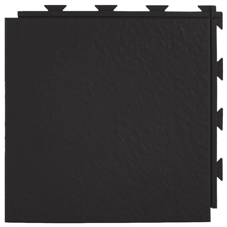 Greatmats Hiddenlock Slate Top Tan 12 in. x 12 in. x 0.25 in. PVC Plastic Interlocking Basement Floor Tile (Case of 20)