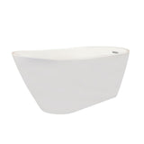 Shaia 67 in. Acrylic Flatbottom Non-Whirlpool Soaking Bathtub in White - Super Arbor