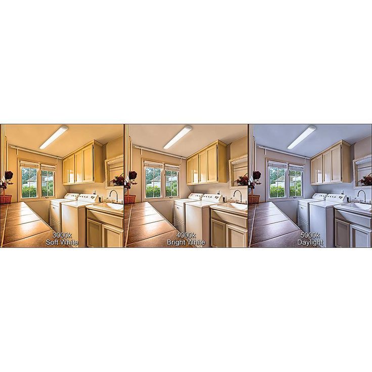 Low Profile 40 in. 2600 Lumens Integrated LED Dimmable White Wraparound Light 3 Color Changing Options Dimmable