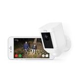Spotlight Cam Solar Outdoor Security Wireless Standard Surveillance Camera in White (2-pack) - Super Arbor