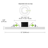 Commercial Electric Flexinstall Panel 12 in. x 12 in. White Integrated LED Flat Panel Light with 5CCT Plus DuoBright