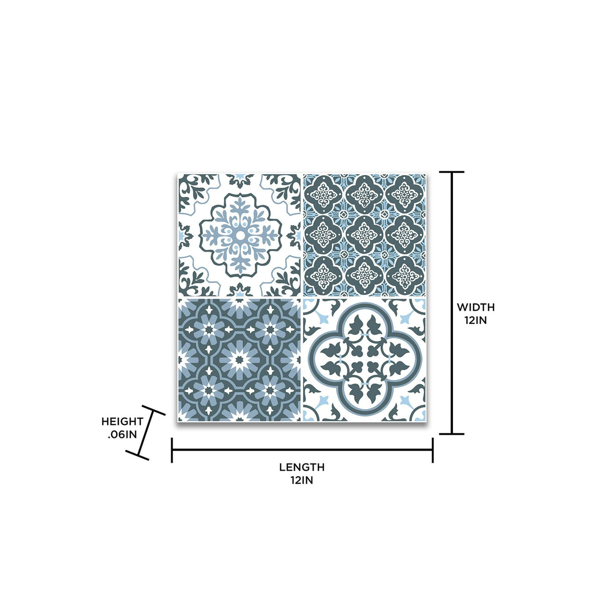 FloorPops Myriad Peel and Stick Floor Tiles, 12 in. x 12 in., 20 Tiles (20 sq. ft.)