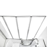 Elite 52 in. Walk-In Whirlpool and Air Bath Bathtub in White with LH Door, Thermostatic Faucet, Dual Drain,Shower Screen - Super Arbor