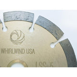 Whirlwind USA 5 in. 10-Teeth Segmented Diamond Blade for Dry or Wet Cutting Concrete, Stone, Brick and Masonry