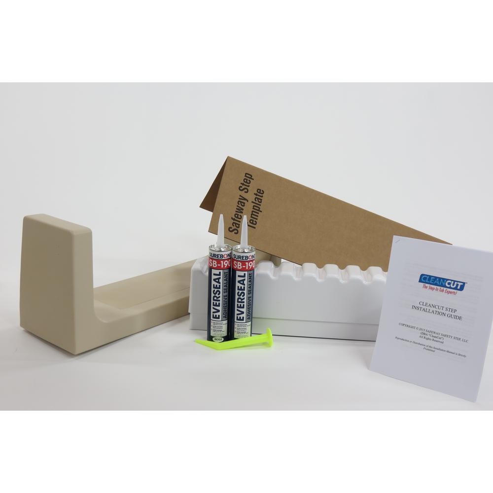 Wide Beige Step Bathtub Conversion Kit - Super Arbor