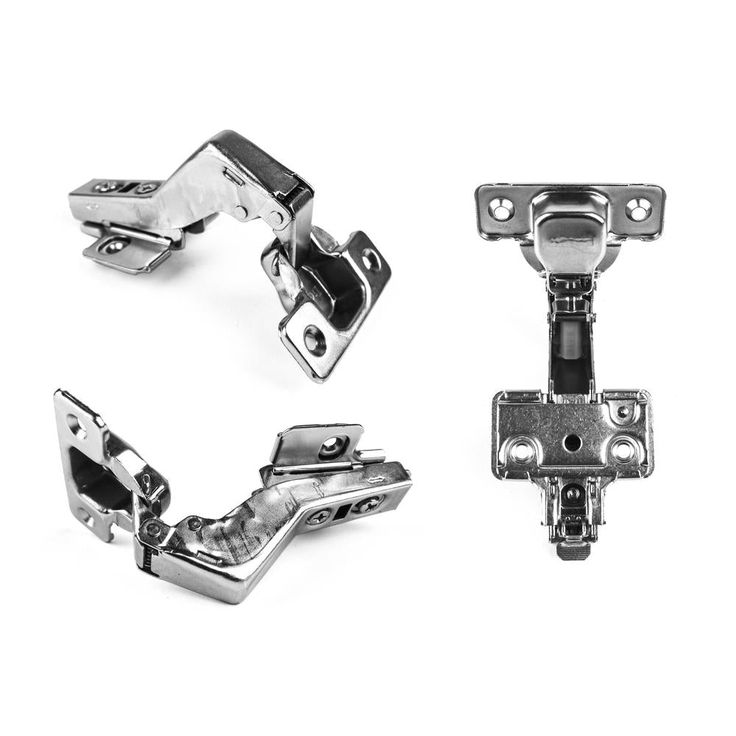 45-Degree Full 35 mm Overlay Soft Close Frameless Cabinet Hinges with Installation Screws (2-Pairs)