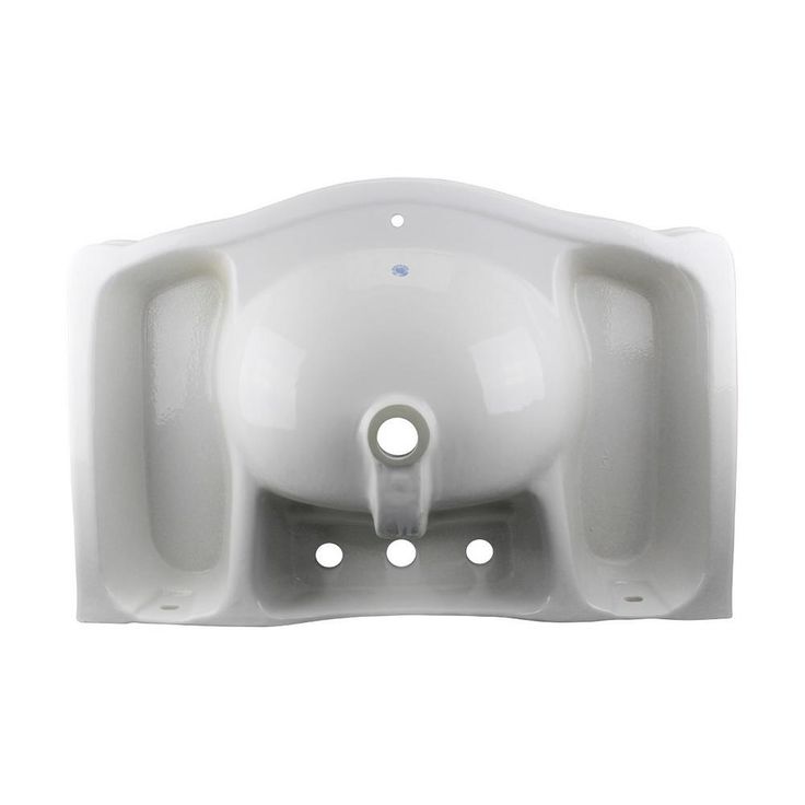 Darbyshire 33-1/2 in. Pedestal Combo Bathroom Sink in White with Overflow