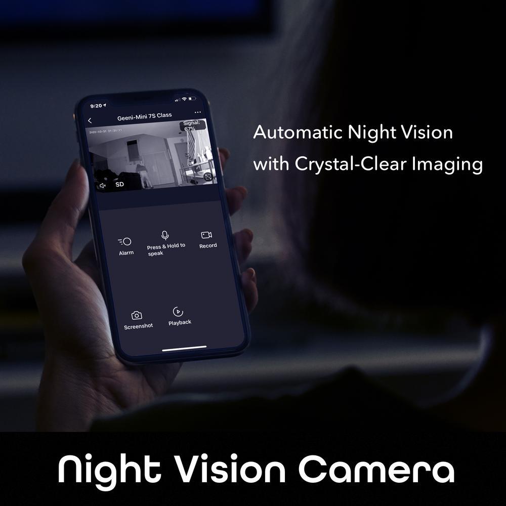 LOOK 1080p HD Smart Wi-Fi Security Camera System with Night Vision Motion Detection 2-Way Audio No Hub Required (2-Pack) - Super Arbor
