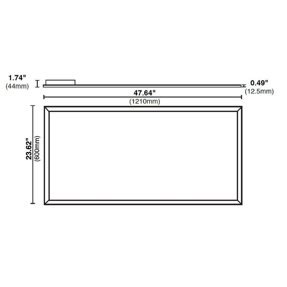 2 ft. x 4 ft. 128-Watt Equivalent White Integrated LED Flat Panel Light, Lumen and Color Selectable - Super Arbor
