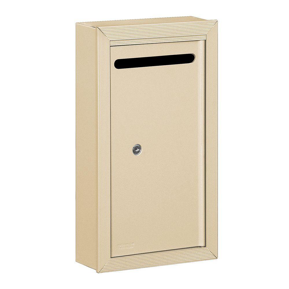 2260 Series Sandstone Slim Recessed-Mounted Private Letter Box with Commercial Lock - Super Arbor
