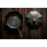 Cast Iron Collection 12 in. Cast Iron Skillet in Black with Lid