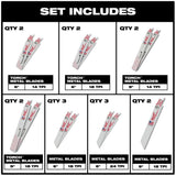 SAWZALL Metal Cutting Bi-Metal Reciprocating Blade Set W/Titanium Drill Bit Set (31-Piece) - Super Arbor