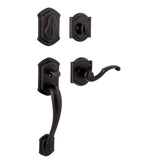 Prestige Medina Single Cylinder Venetian Bronze Door Handleset with Arch Rose Madrina Door Lever feat SmartKey Security - Super Arbor
