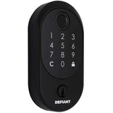 Defiant Hubspace Matte Black Round Biometric Fingerprint Electronic Touchpad Deadbolt