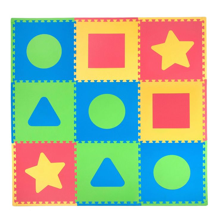 Tadpoles First Shapes Foam Play Mat Set, 9 Pieces
