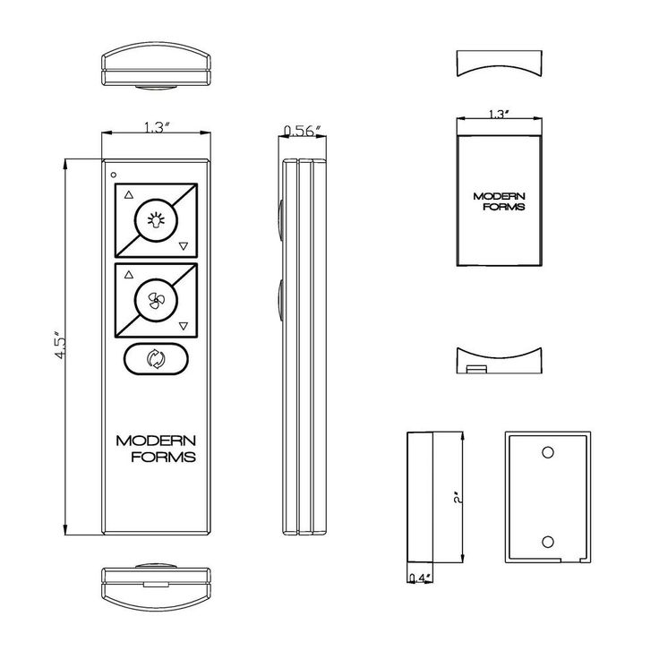 6-Speed Ceiling Fan Wireless Remote Control with Wall Mount Cradle