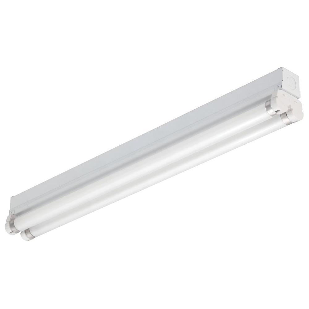 3 ft. 2-Light Gloss White T8 Fluorescent Strip Light - Super Arbor