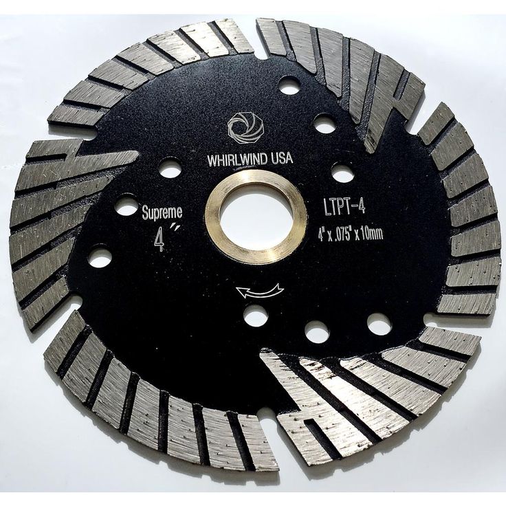 Whirlwind USA 4 in. Turbo 6-Teeth Segmented Diamond Saw Blade Granite Marble Concrete Cutting